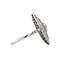 vintage Platina entourage ring met saffier en diamant 950