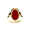 vintage Golden ring with blood coral 14 kt
