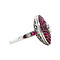 vintage Platinum ring with ruby and diamond 950