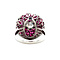 vintage Platinum ring with ruby and diamond 950