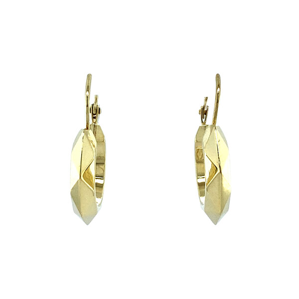 vintage Gouden vissers oorringen 14 krt