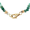 vintage Smaragd collier met parel en gouden sluiting 14 krt