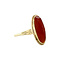 vintage Gold ring with carnelian 14 krt