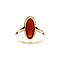 vintage Gold ring with carnelian 14 krt