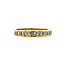 vintage Gold row ring with diamonds 14 krt
