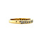 vintage Gold row ring with diamonds 14 krt