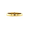vintage Gold row ring with diamonds 14 krt