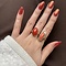 vintage Gouden ring met bloedkoraal 14 krt