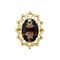vintage Gouden ring met rookkwarts 14 krt