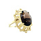 vintage Golden ring with smoky quartz 14 kt