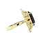 vintage Gouden ring met rookkwarts 14 krt