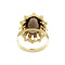 vintage Gouden ring met rookkwarts 14 krt