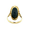 vintage Gouden ring met hematiet 14 krt
