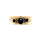 vintage Gold ring with garnet 14 krt
