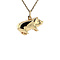 vintage Gold pig pendant 14 krt