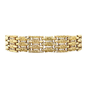 Gouden fantasie armband 14 krt