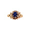 vintage Ring with garnet and glass doublet and rose diamond 9 krt