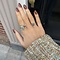 vintage Ring with garnet and glass doublet and rose diamond 9 krt