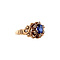 vintage Ring with garnet and glass doublet and rose diamond 9 krt