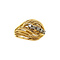vintage Gouden rijring met diamant 18 krt