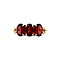 vintage Gold ring with garnet 14 krt