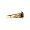 vintage Gold ring with garnet 14 krt