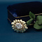 vintage Gold brooch with zirconia 14 krt