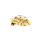 vintage Gold brooch with zirconia 14 krt
