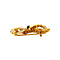 vintage Gold bow brooch with ruby and diamonds 18 krt