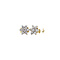vintage Gouden entourage oorstekers met diamant 14 krt