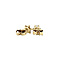 vintage Gouden entourage oorstekers met diamant 14 krt