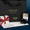 vintage Gouden entourage oorstekers met diamant 14 krt