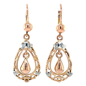 Gold fantasy earrings 14 krt