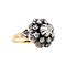 vintage Gold entourage ring with rose diamond 14 kt/925