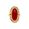 vintage Gouden ring met carneool 14 krt