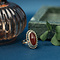 vintage Gouden ring met carneool 14 krt