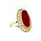 vintage Gouden ring met carneool 14 krt