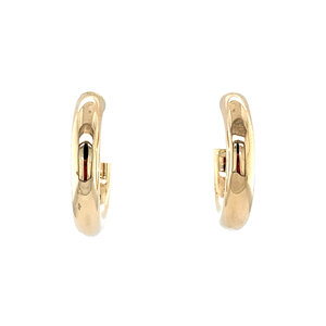 Gold smooth earrings 14 krt