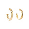vintage Gold smooth earrings 14 krt