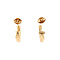 vintage Gold smooth earrings 14 krt