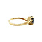 vintage Gouden ring met saffier en diamant 14 krt