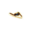vintage Gouden ring met saffier en diamant 14 krt
