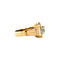 vintage Tricolour gold ring with bow with diamonds 18 krt 950