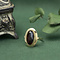vintage Gold ring with garnet 14 krt