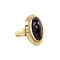 vintage Gold ring with garnet 14 krt