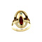 vintage Gold ring with garnet 14 krt