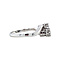 vintage Witgouden slagring met diamant 14 krt