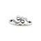 vintage Witgouden slagring met diamant 14 krt
