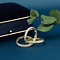vintage Gouden alliance ring met diamant 14 krt