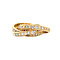 vintage Gouden alliance ring met diamant 14 krt